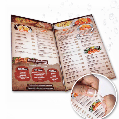 Menu Premium Material